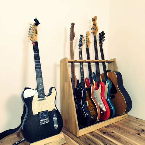 WOODWORKS ギタースタンド 1本掛 エレキギター用 ラッカー塗装対応
