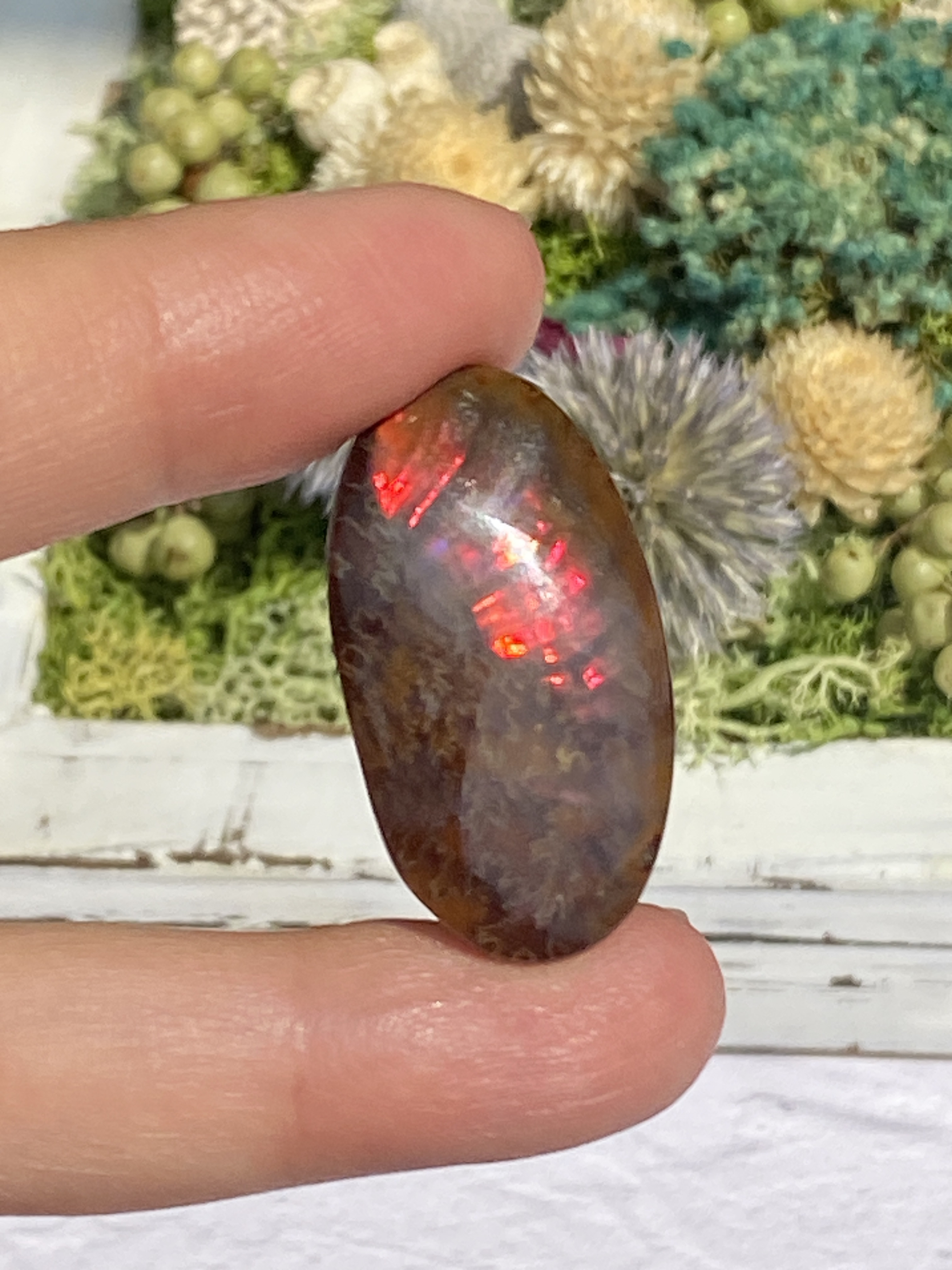 レア♢フラッシーアンモナイト♢遊色あり アンモナイト ルース 20 天然石 天然色