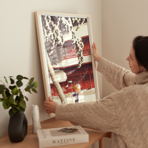 川瀬巴水「芝増上寺 」1925 木版画複製 A3サイズ 297×420mm, マット紙