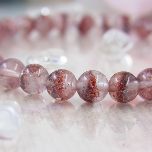 お得品】虹入り ストロベリークォーツ レピドクロサイトインクォーツ