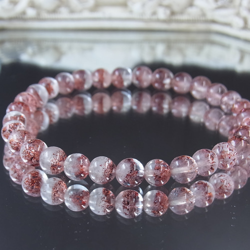 お得品】虹入り ストロベリークォーツ レピドクロサイトインクォーツ