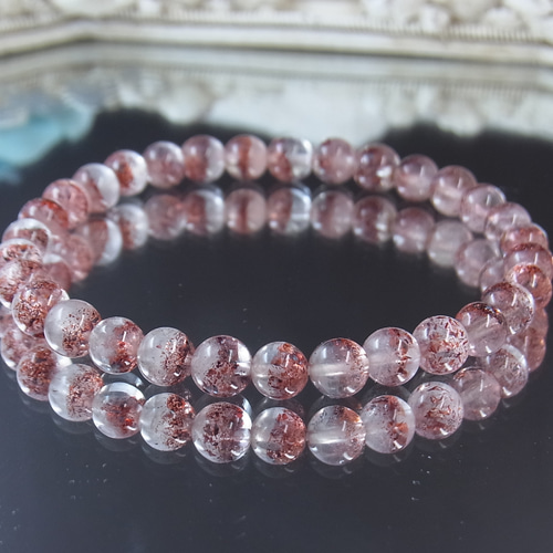 お得品】虹入り ストロベリークォーツ レピドクロサイトインクォーツ