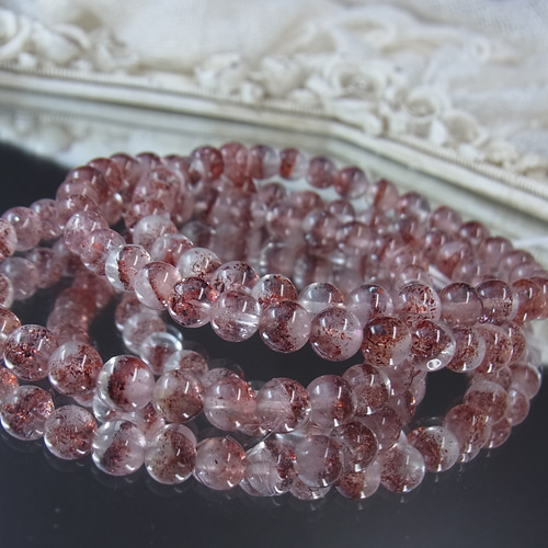 お得品】虹入り ストロベリークォーツ レピドクロサイトインクォーツ