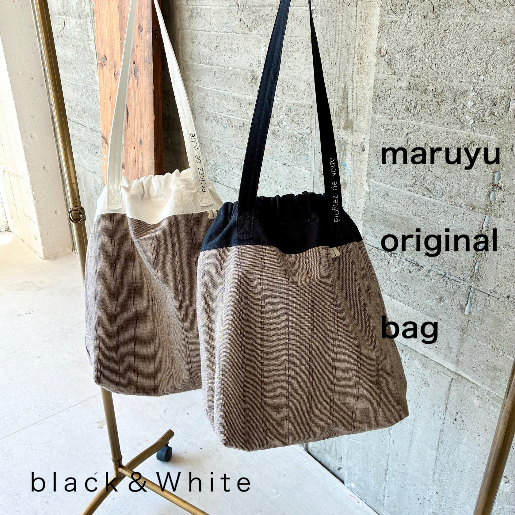 ーmaruyuーゴムギャザーが可愛いリネンのトート