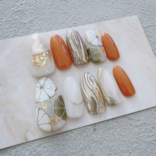 成人式 ロング ネイルチップ 振袖 長め 長い 前撮り 着物 和風 ギャル