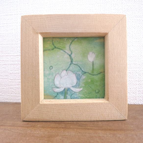 蓮の花 原画 絵画 額縁付き アート インテリア