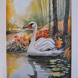 水彩画 新緑の滝 絵画 makochin 通販 17896316｜Creema(クリーマ)
