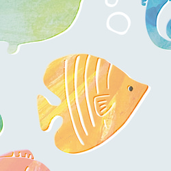 海の生き物の誕生日タペストリー/水色 横長(壁掛け 簡単) ミシン仕上げ フォト用背景布 9枚目の画像