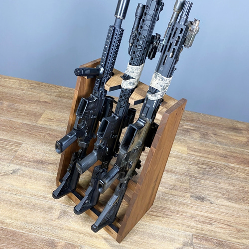 WOODWORKS ガンラック ／ライフルスタンド3丁掛 木製 日本製