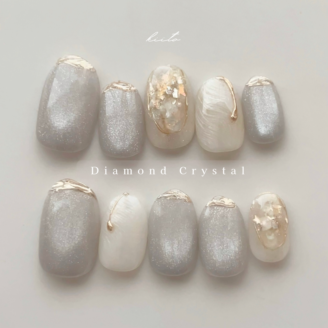 煌めき纏うクリスタルジュエル⟡.· ネイルチップ ブライダル