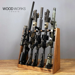 WOODWORKS ガンラック ／ライフルスタンド5丁掛 木製 日本製