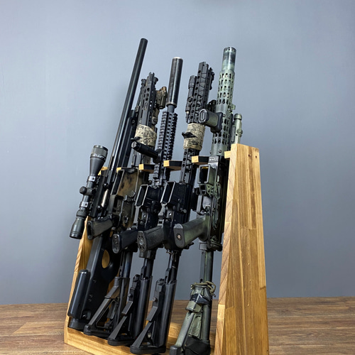 WOODWORKS ガンラック ／ライフルスタンド5丁掛 木製 日本製