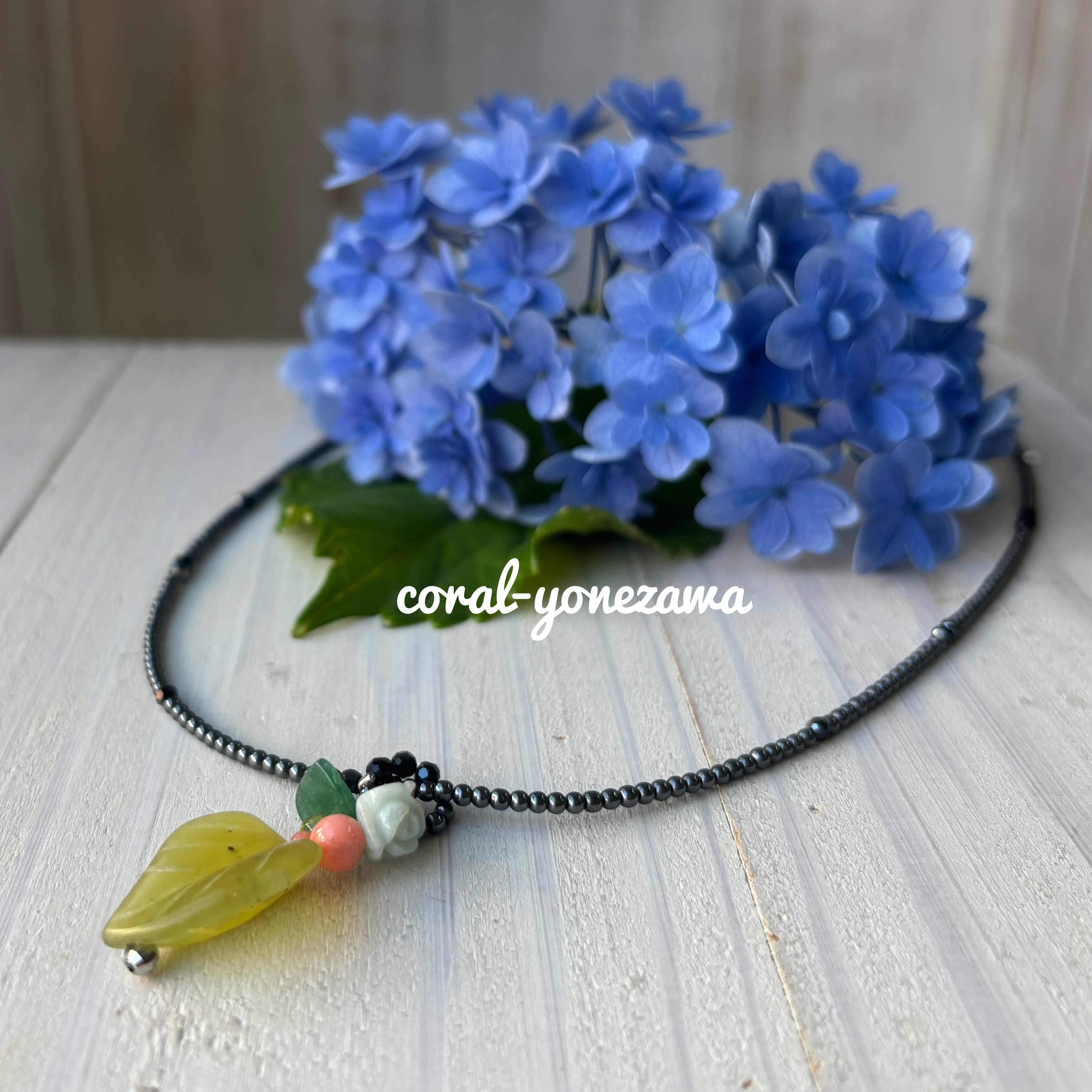 自分だけのサンゴネックレス〜トップ取り外しok 2way仕様〜