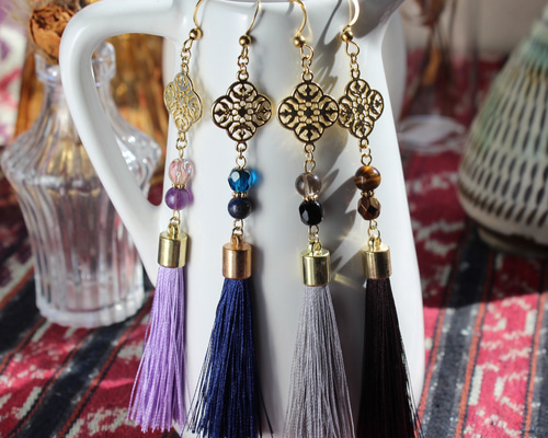 【1179】タッセルピアス／イヤリング ab6746d619913d4f6e004088bea4d4