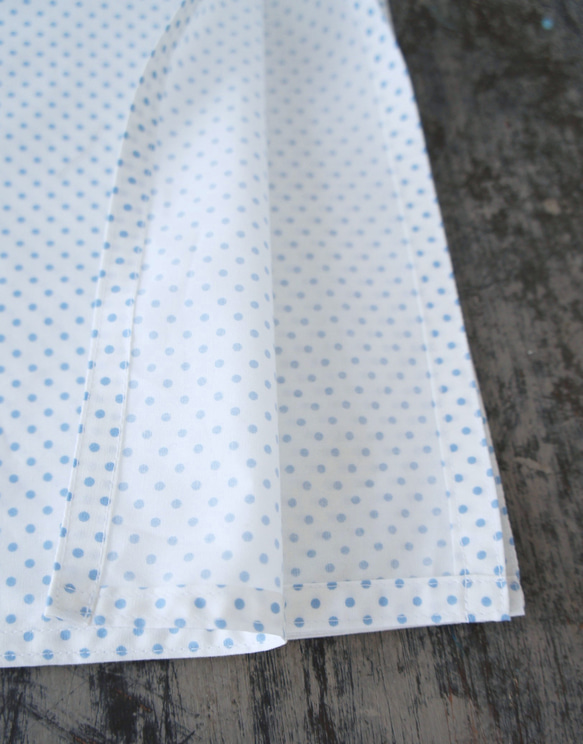 バンダナハンカチ[ブルードット・ホワイト] H037blueDots white 2枚目の画像