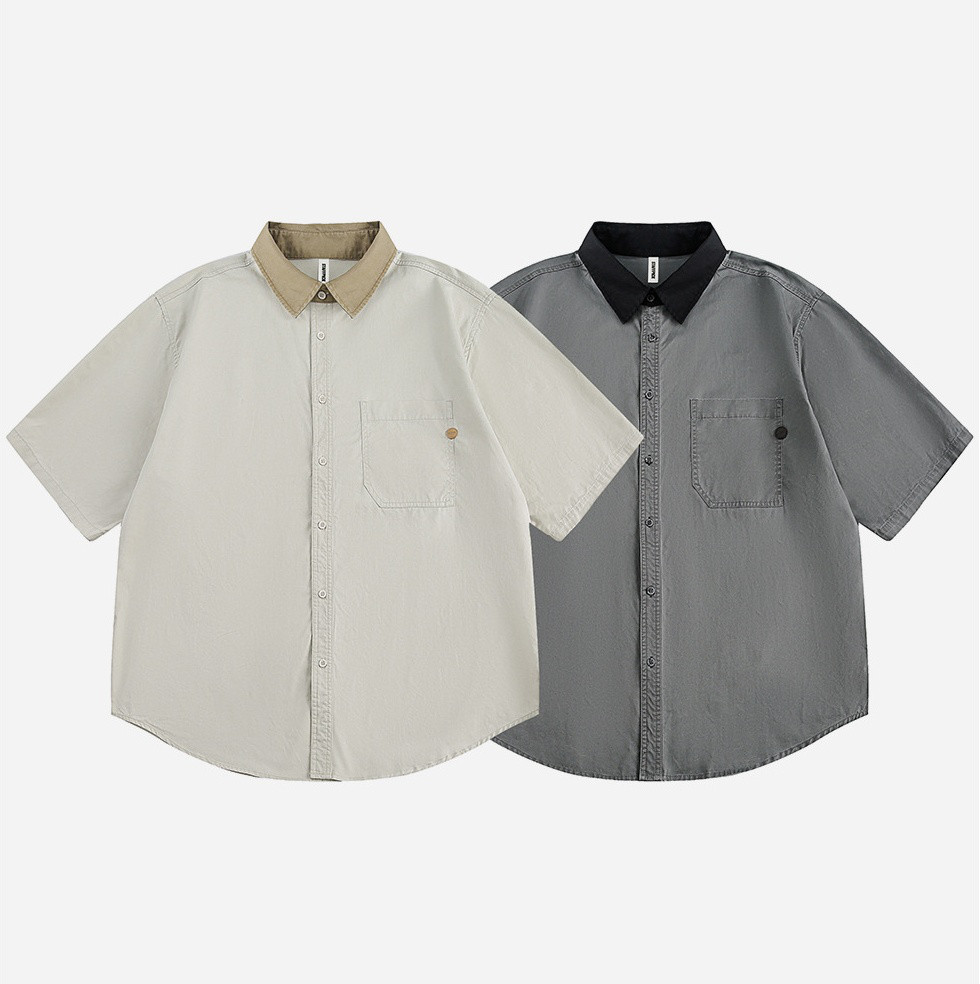 夏のメンズカジュアルシャツ W484