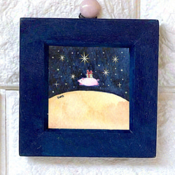 受注制作】ぼくが見た夢【うさぎと月】 絵画 kuro 通販 11537819