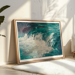 絵画 quiet road 吉田博「渓流」 木版画複製 A3サイズ 297×420mm マット紙 200kg