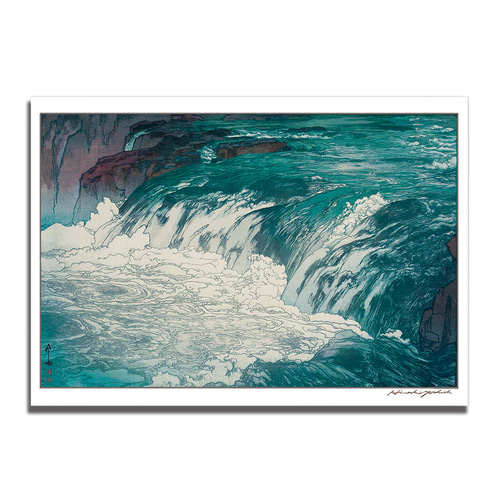 吉田博「渓流」 木版画複製 A3サイズ 297×420mm マット紙 200kg