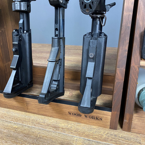 WOODWORKS ガンラック ／ライフルスタンド3丁掛+マガジンラック