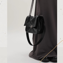 ブラック レザー ショルダーバッグ JAPAN FACTORY（ジャパンファクトリー） ショルダーバッグ メンズ