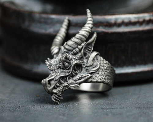 ドラゴンヘッド・デザイン調整可能リング f3965b8e78609d35d645413359dfbe