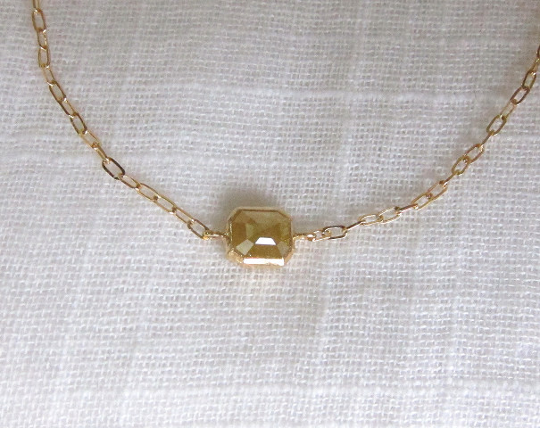 スクエアイエローダイヤモンド K18YGブレスレット