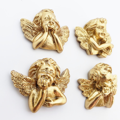 8個 天使 立体 エンジェル 楽器 笛 ハープ 貼り付け ゴシック 宗教