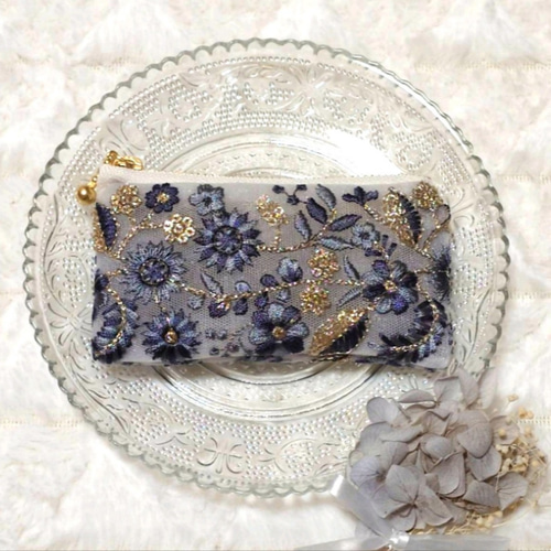 インド刺繍リボンポーチ＊10cm ポーチ Minmi 通販 19477745｜Creema