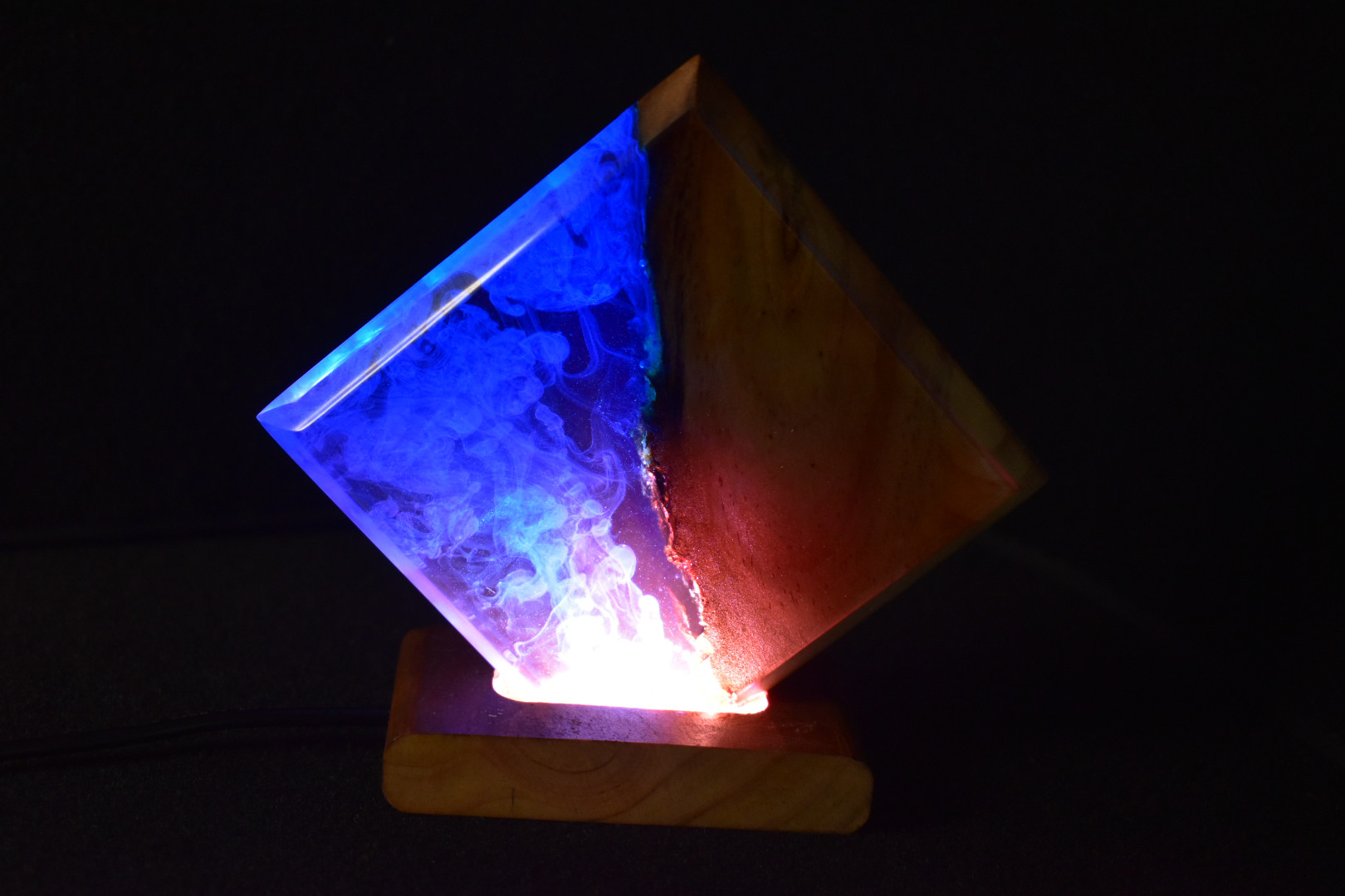 ウッドレジンナイトランプ スクエア型 №172 8,520円