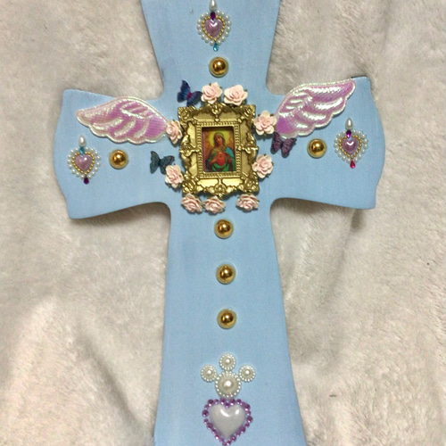 十字架ふわふわのウォールアートクロス！（木製） ウォール