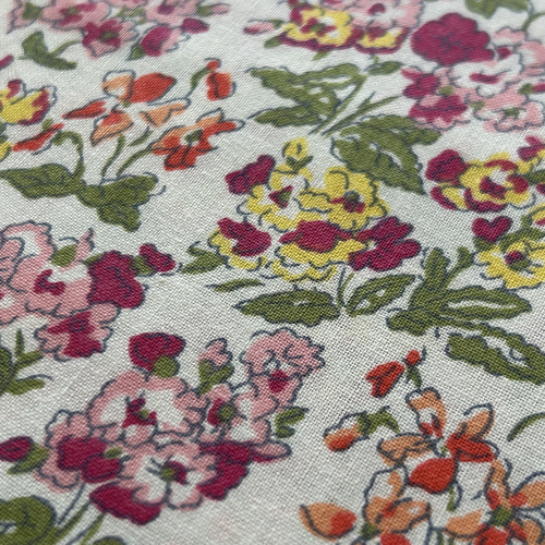 フランス コットンファブリック 輸入ファブリック ピンク・オレンジ系