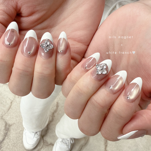 enエノイ 新色 milk ネイルカラーセット 20 ネイルチップ＊enoiミルクマグネット ミルマグ 淡色 ピンク