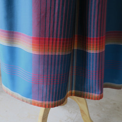 【インドネシア/サロン】選べる４種・ロングスカート・④チェック（ブルー）・シンガポールから送料無料 6枚目の画像