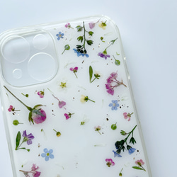 【春爛漫】 押し花スマホケース　全機種対応　手帳型ケース　ソフトケース　iphoneケース　スマホリング　アンドロイド　 18枚目の画像
