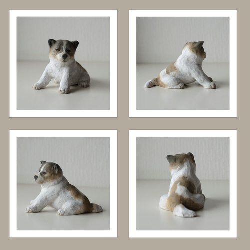 オーダーの品　自作絵画　猫とうさぎの肖像画 オーダーメイド】陶土で作るうちの子の肖像彫刻 犬、猫、うさぎ