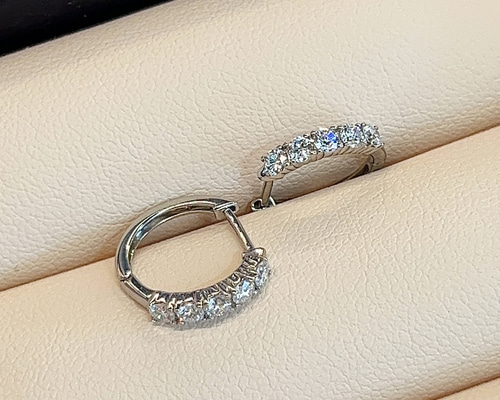 ▼ ラボグロウンピアスk18 フープピアス ラボグロウンダイヤモンドフープピアスk18 1402 ピアス（フープ