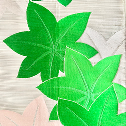 帯のタペストリー　流木×青紅葉　　テーブルランナー使用可　小物　和モダン　着物　リメイク インテリア　和室 5枚目の画像