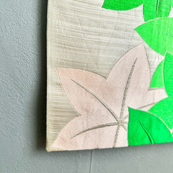 帯のタペストリー　流木×青紅葉　　テーブルランナー使用可　小物　和モダン　着物　リメイク インテリア　和室 6枚目の画像