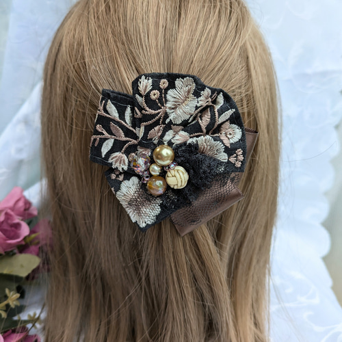 再販可能】☆選べるパーツ ヘアアクセサリー ヘアゴムorバレッタor