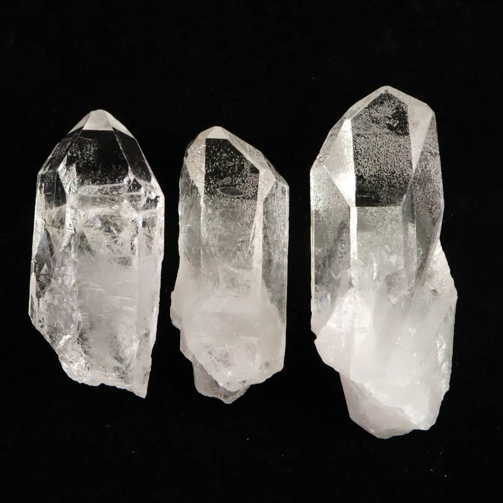 ブラジル トマスゴンサガ産 水晶　原石 3本セット 107g #35082