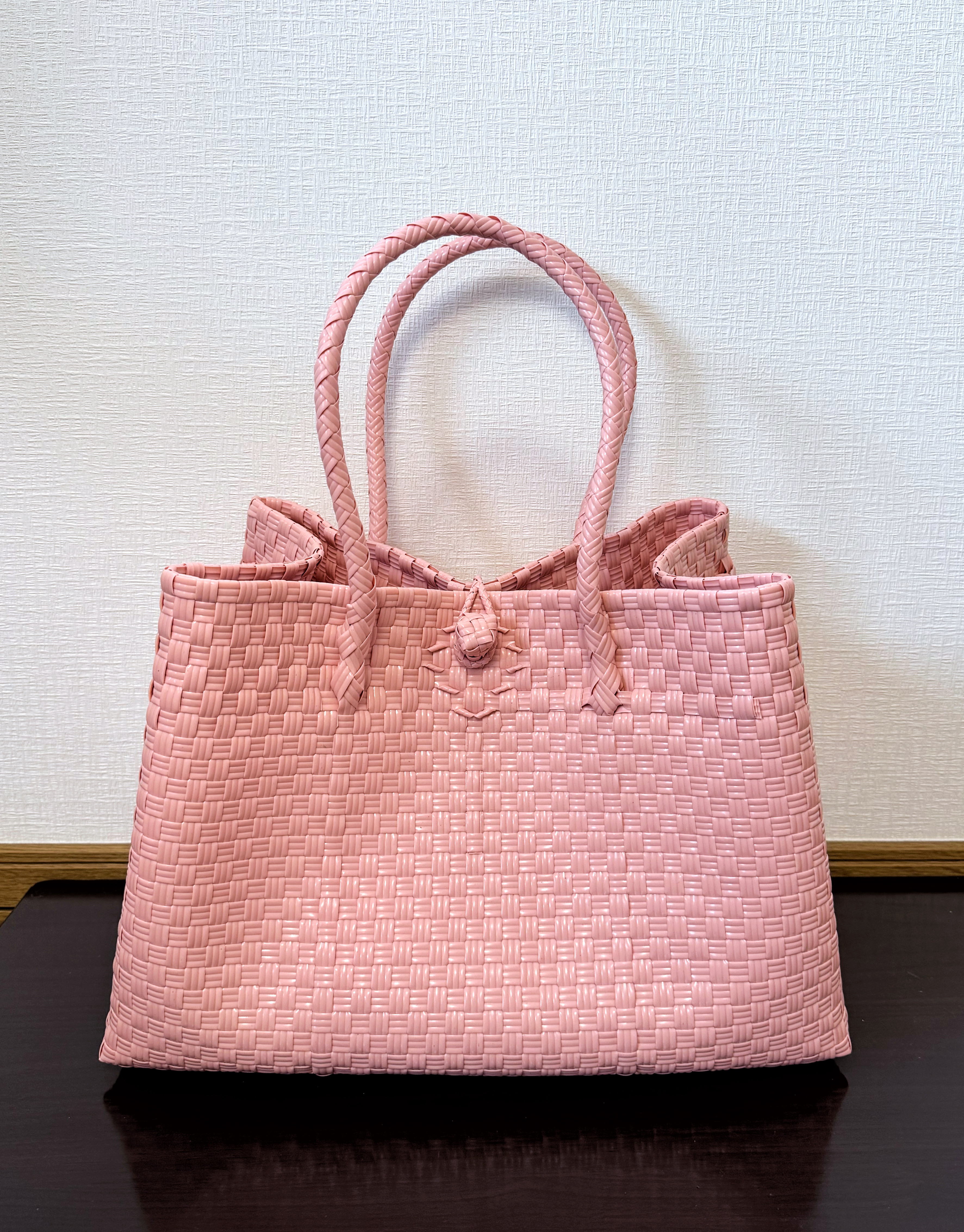 まるごと洗えるバッグ　プラカゴ　メルカド　大容量　トートバッグ　パサールバッグ　XLサイズ ベビーピンク