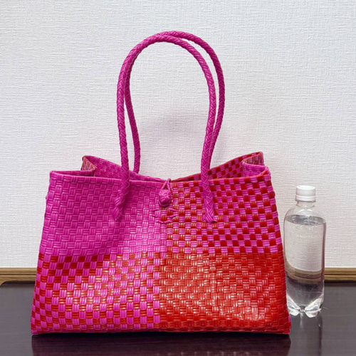 プラカゴ　メルカド　トートバッグ　パサール　模様編み　細あみ　Lサイズ 1167 プラカゴ メルカド トートバッグ パサール 模様編み 細あみ Lサイズ 1167