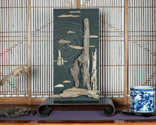 流木アートで 大自然の風景をあなたのお部屋に 流木で描く山水画 流木