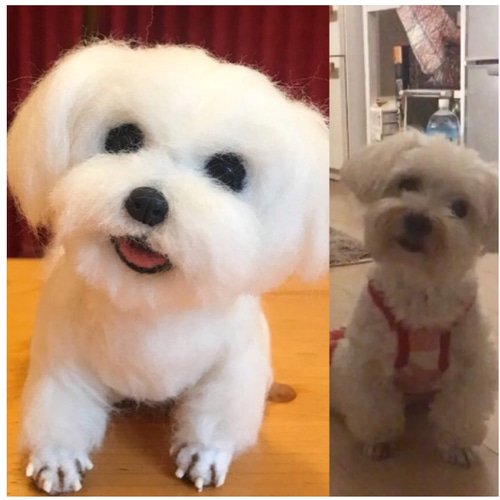 ふさふさワンちゃん 犬 アーティストベア 海外作家様 ハンドメイド