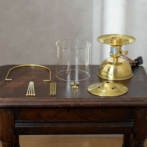 真鍮のガスランタン風ライト　 9枚目の画像