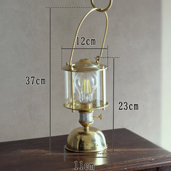 真鍮のガスランタン風ライト　 8枚目の画像