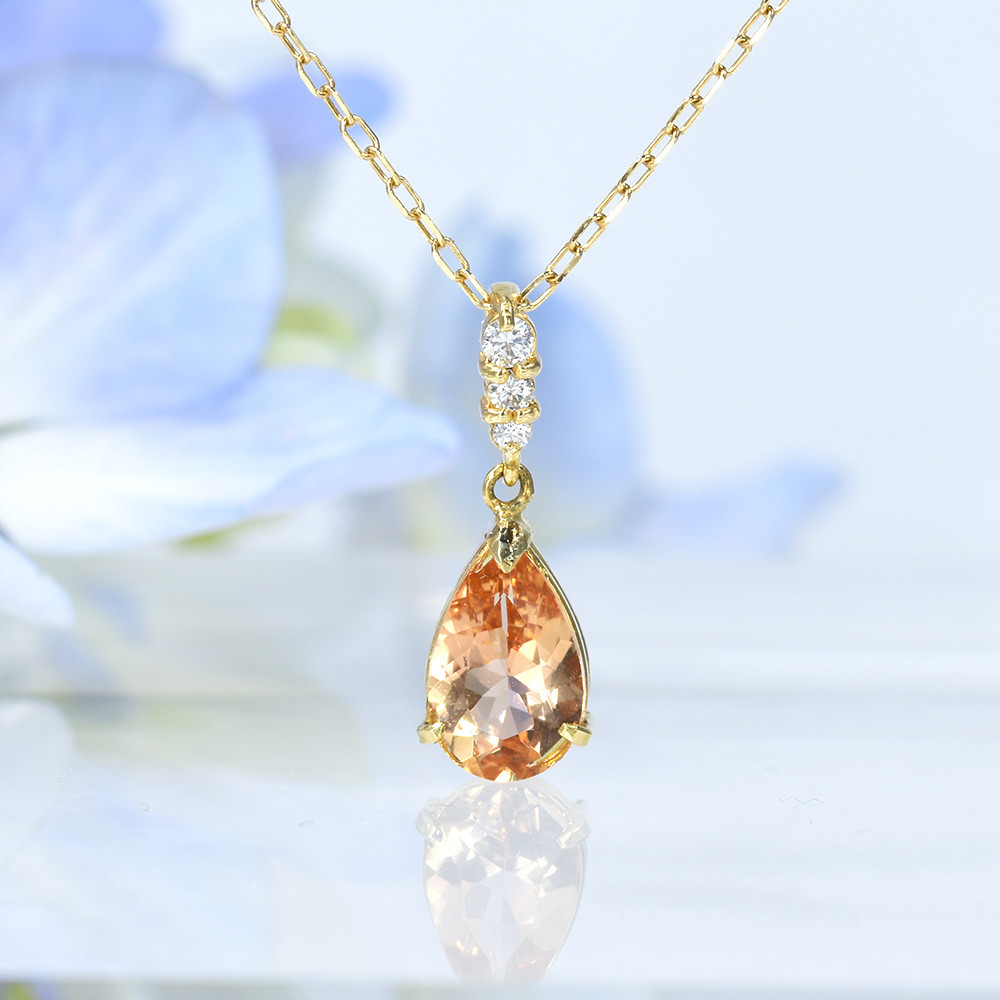 K18 大粒 インペリアルトパーズ ペンダントトップ  CI085CIBSN