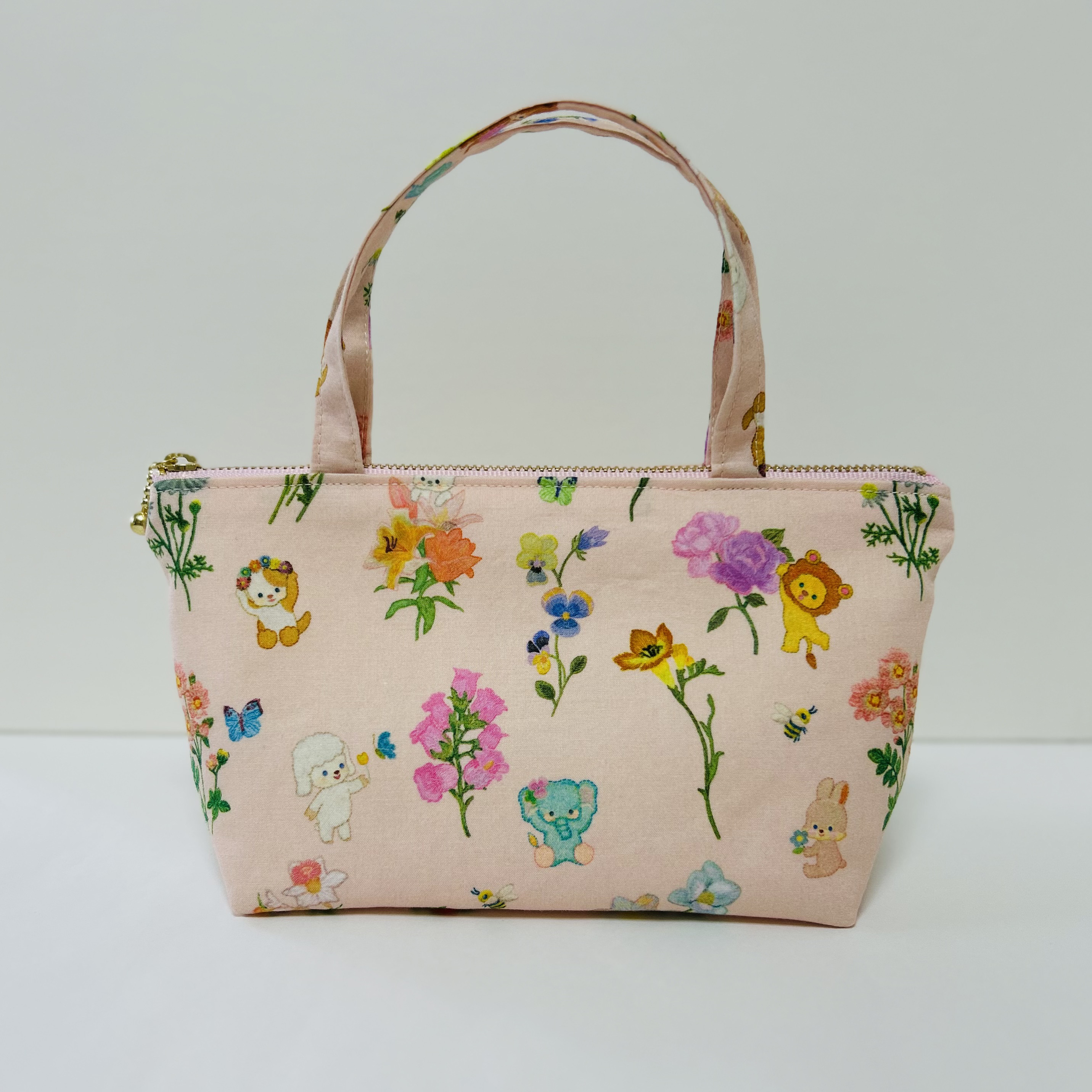 感謝価格　SALE 新作　ユキエモン　持ち手付き　20cmファスナーポーチ 感謝価格 SALE 新作 ユキエモン 持ち手付き 20cmファスナーポーチ