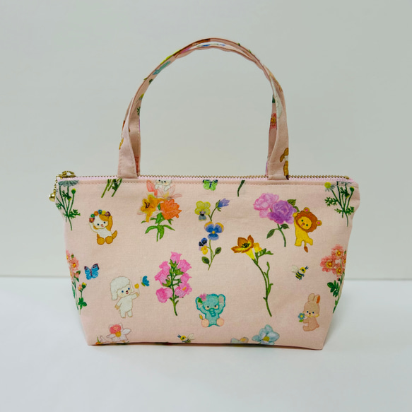 感謝価格　SALE 新作　ユキエモン　持ち手付き　20cmファスナーポーチ 感謝価格 SALE 新作 ユキエモン 持ち手付き 20cmファスナーポーチ